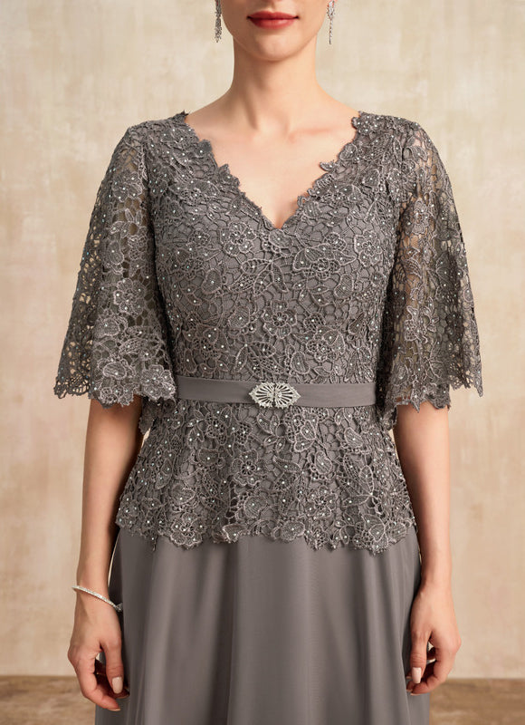 Robe Chic Élégante Grise - gallery 3