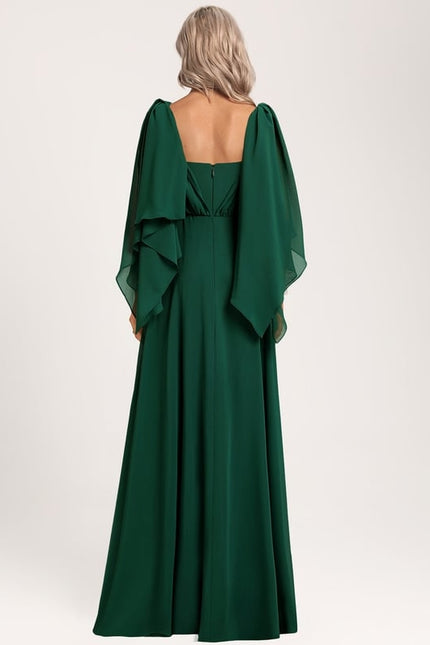 Robe Chic Chiffon Émeraude - gallery 4