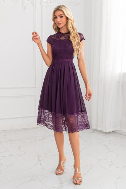 Robe Chic Violette Élégante - gallery 5