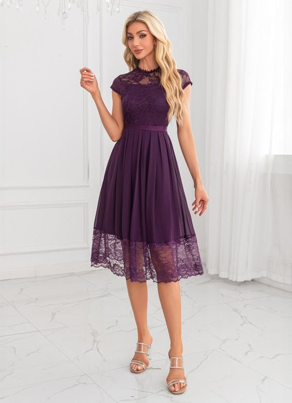 Robe Chic Violette Élégante - gallery 5