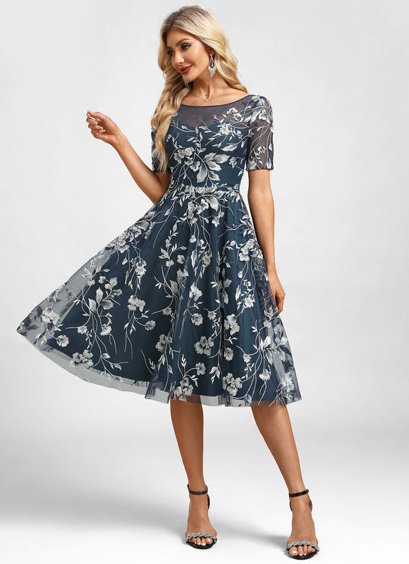 Robe Chic Florale Transparente - gallery 5