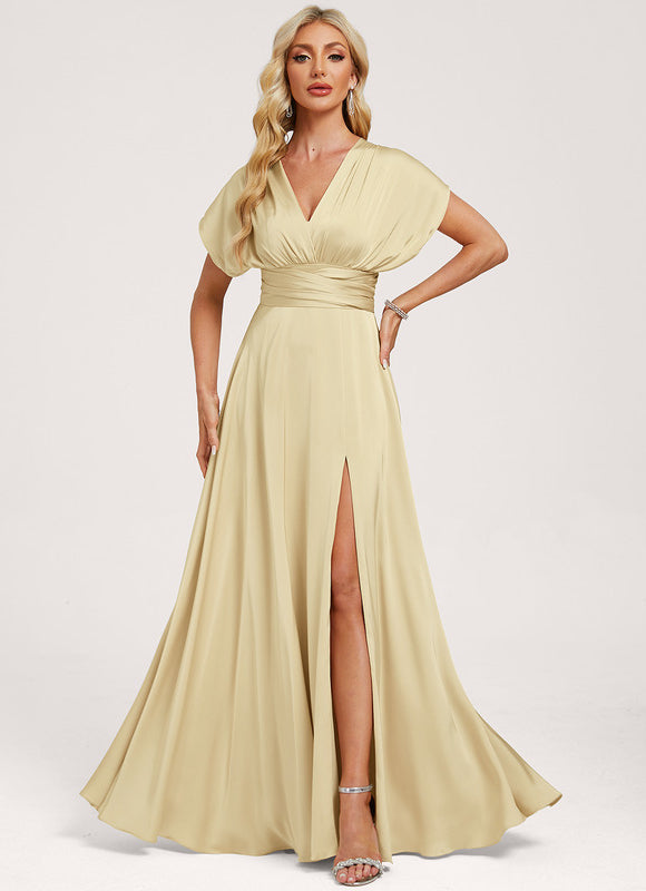 Robe Chic Satin Sable - gallery 9