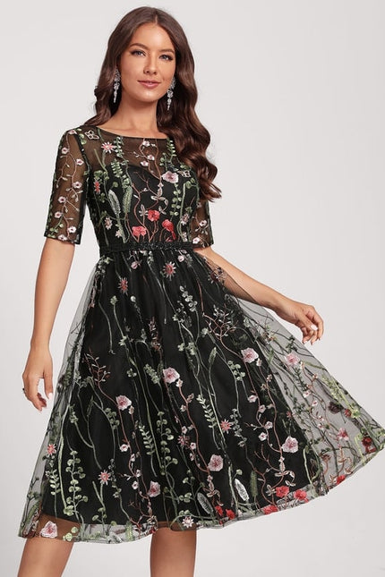 Robe Bohème Chic Dentelle Noire