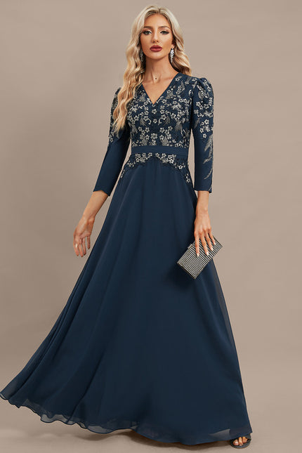 Robe Chic Longue Marine Élégante
