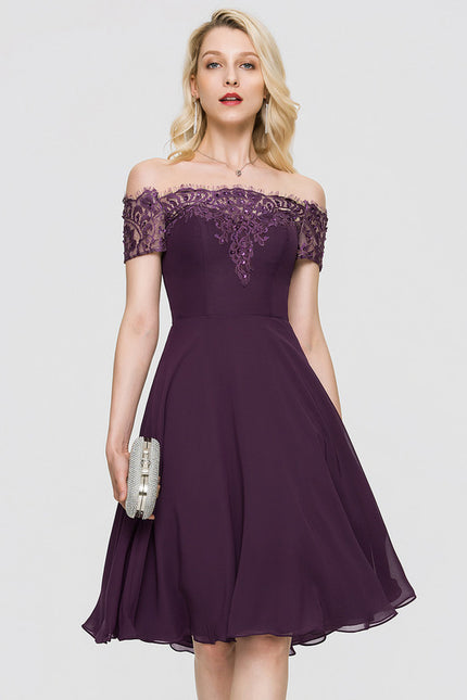 Robe Chic Violet Évasée