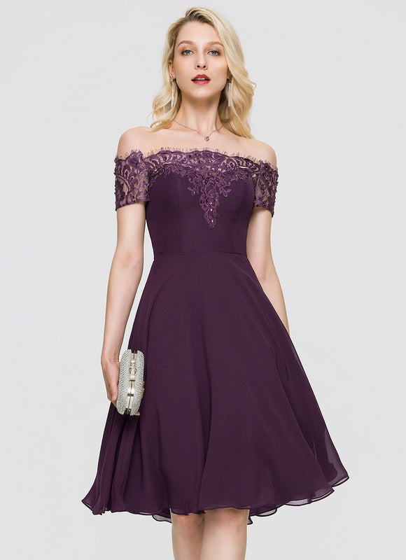 Robe Chic Violet Évasée