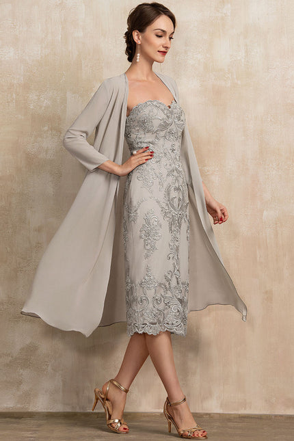 Robe Chic Élégante Argentée - gallery 3