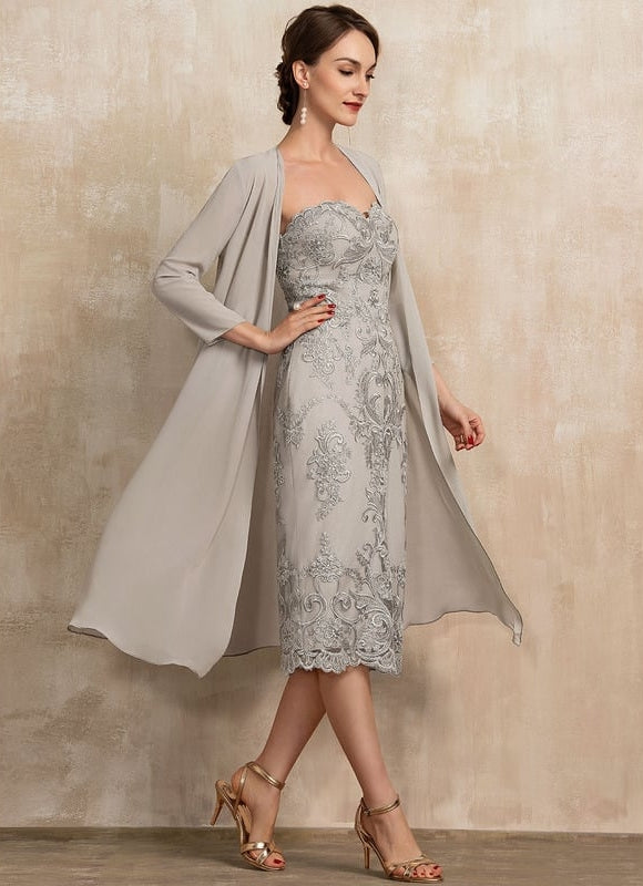 Robe Chic Élégance Argentée - gallery 3