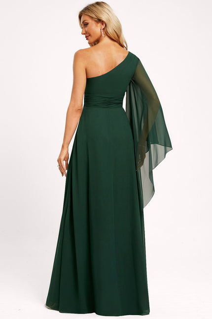 Robe Chic Asymétrique Beige - gallery 3