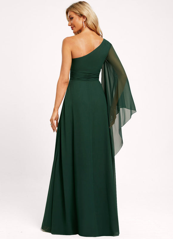 Robe Chic Asymétrique Beige - gallery 3