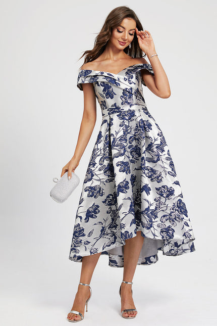Robe Chic Fleur Satinée Élégante - gallery 1