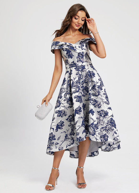 Robe Chic Fleur Satinée Élégante - gallery 1
