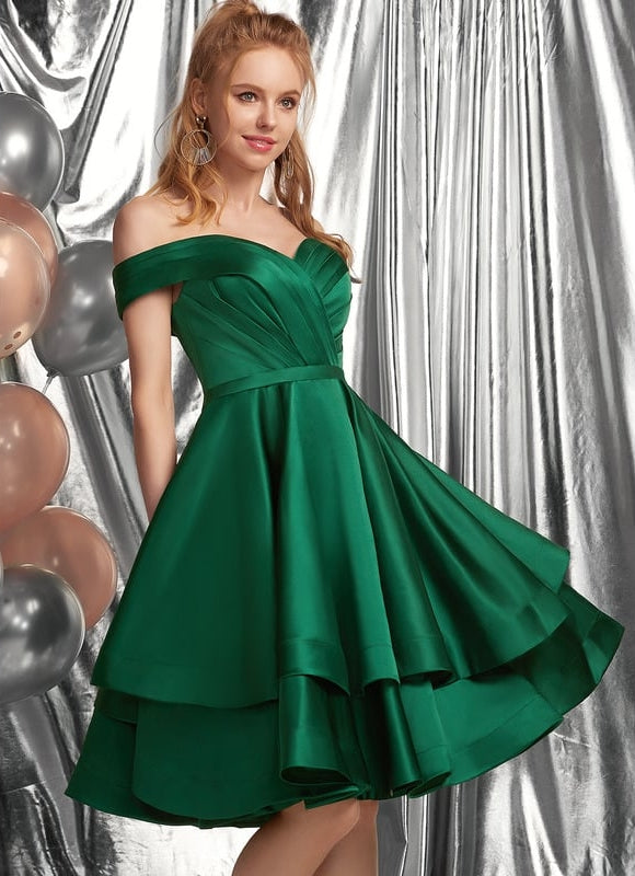 Robe Chic Satinée Trapèze