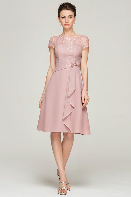 Robe Chic Florale Rosée - gallery 1
