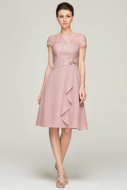 Robe Chic Florale Rosée - gallery 1