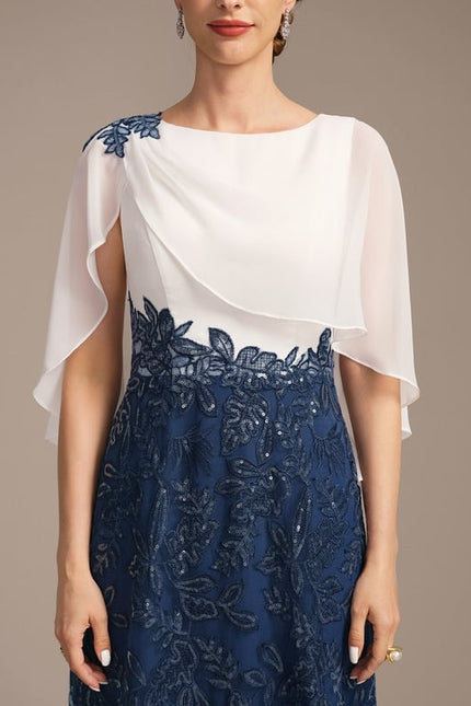 Robe Chic Bleu Marine Et Blanc - gallery 6