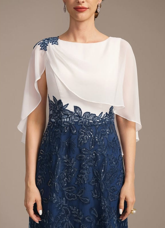 Robe Chic Bleu Marine Et Blanc - gallery 6
