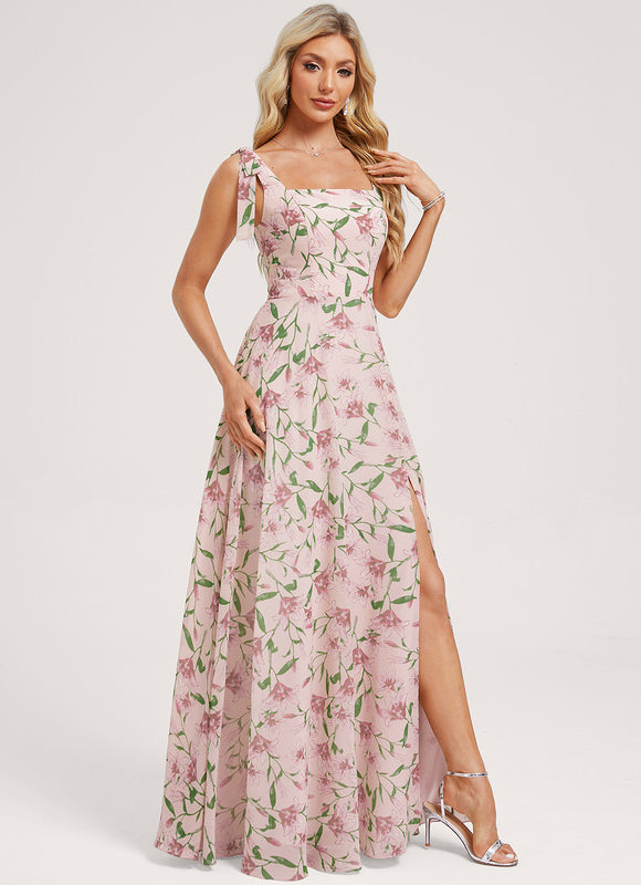 Robe Chic Longue Verte Élégante - gallery 3