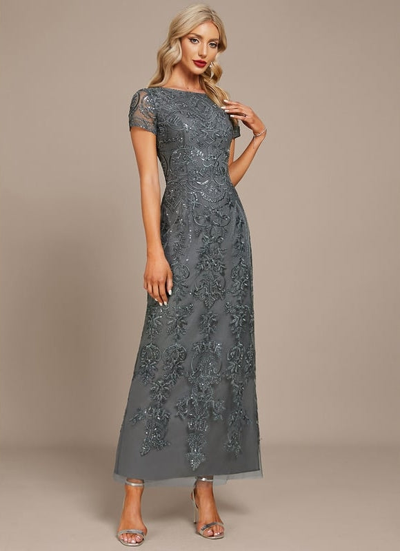 Robe Chic Glamour Dentelle Émeraude - gallery 3