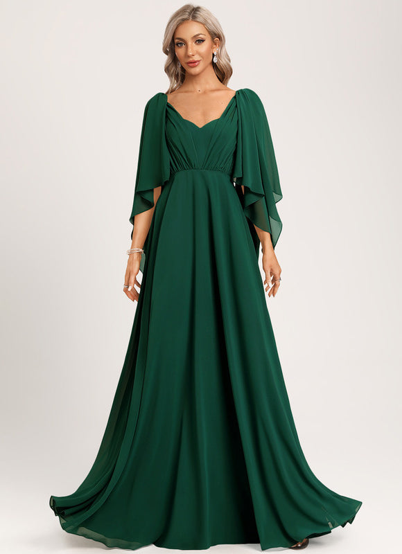 Robe Chic Chiffon Émeraude - gallery 1