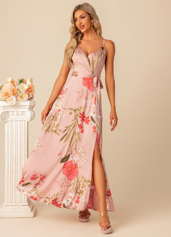 Robe Chic Longue Florale Rose - gallery 6