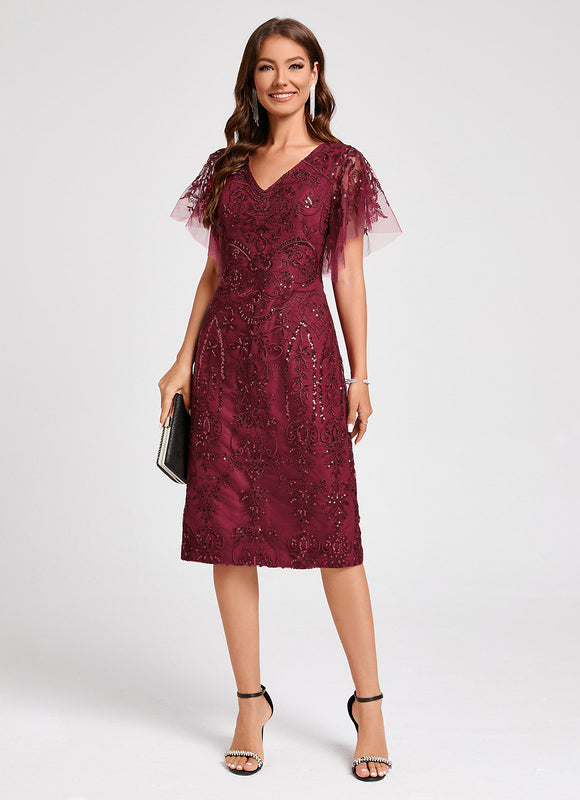 Robe Chic Bordeaux Éclatante