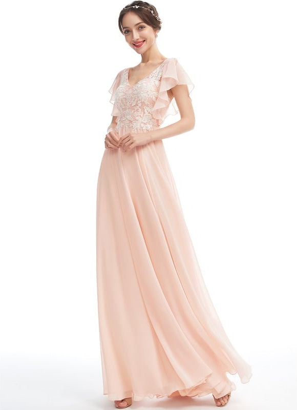 Robe Chic Flottante Pêche - gallery 1