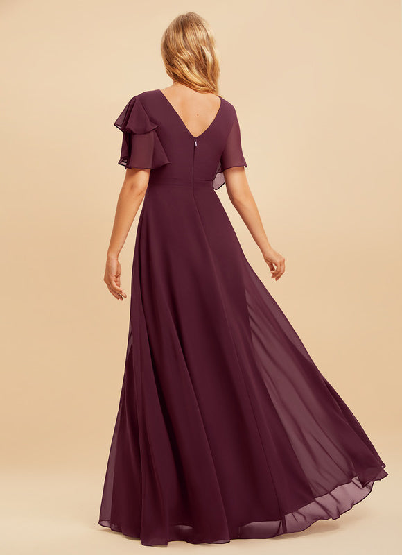 Robe Chic Mousseline Drapée - gallery 4