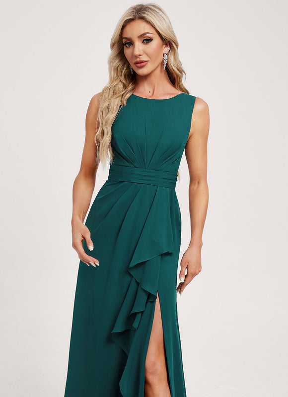 Robe Chic Mousseline Drapée - gallery 3