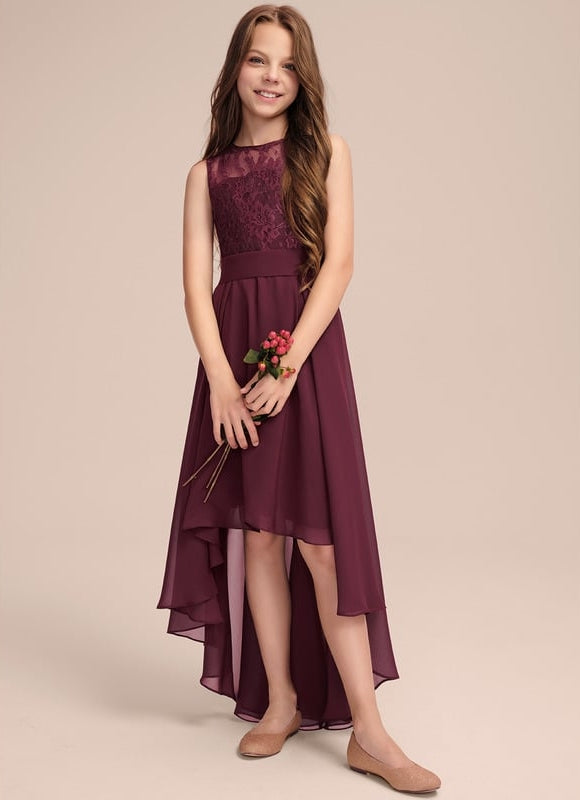 Robe Chic Junior Dentelle Asymétrique - gallery 3