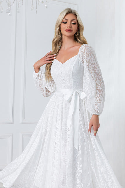 Robe Chic Midi Dentelle Élégante - gallery 5