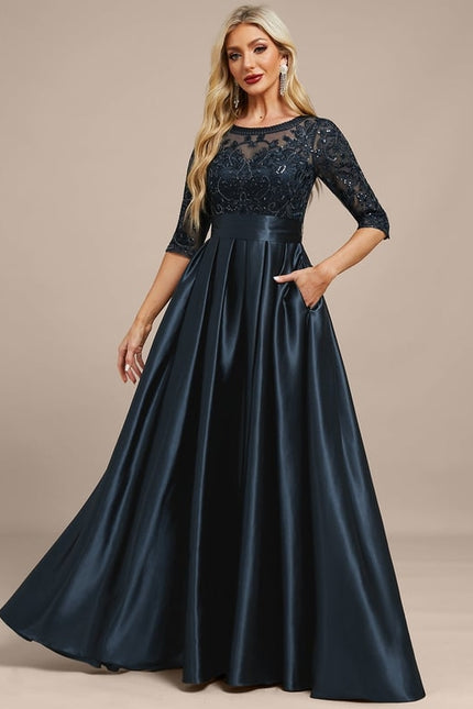 Robe Chic De Soirée Satinée
