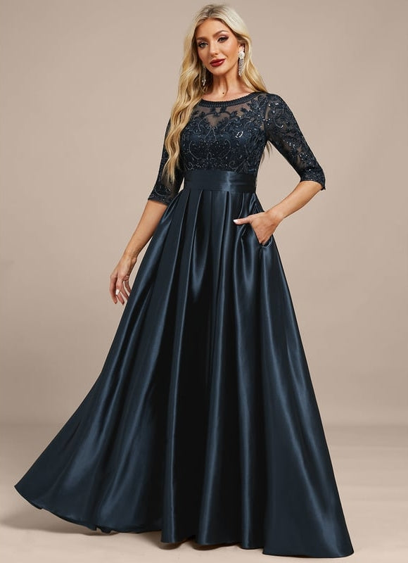 Robe Chic De Soirée Satinée