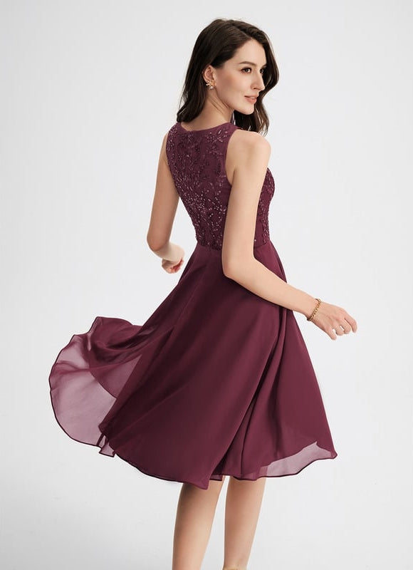 Robe Chic Rouge Velours - gallery 2