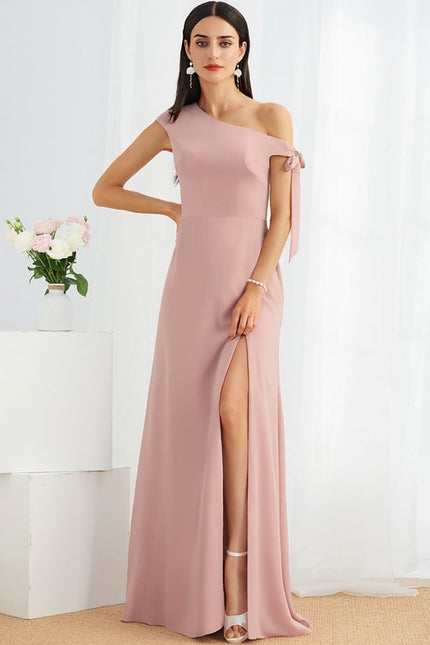 Robe Chic Asymétrique Rose - gallery 1