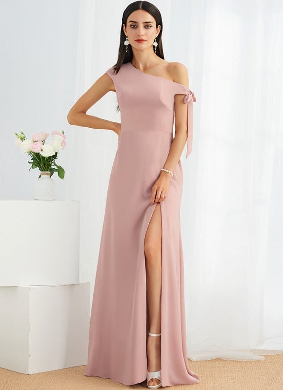 Robe Chic Asymétrique Rose - gallery 1