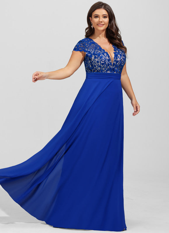 Robe Chic Longue Marine Élégante - gallery 5