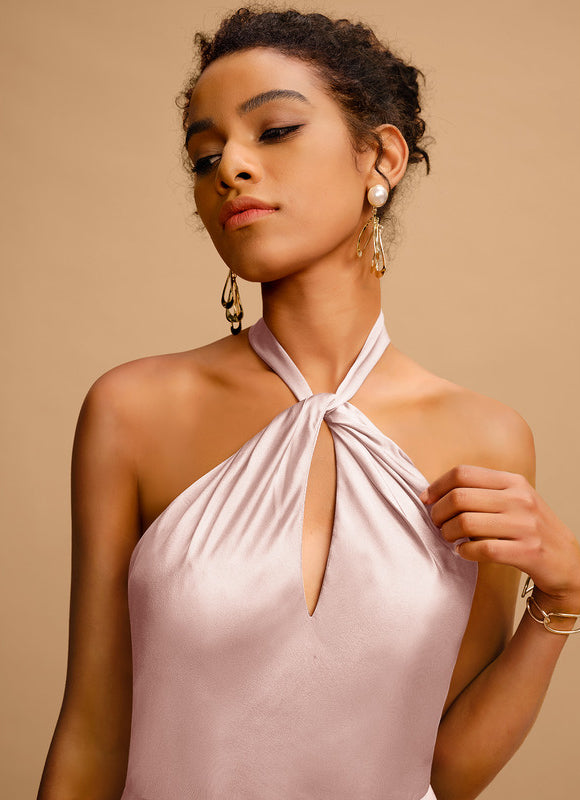 Robe Chic Satin Éclat Longueur - gallery 2