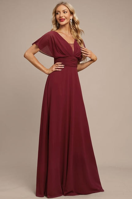 Robe Chic Longue Verte Fluide - gallery 2
