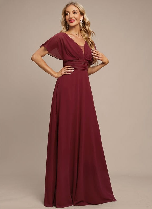 Robe Chic Longue Verte Fluide - gallery 2