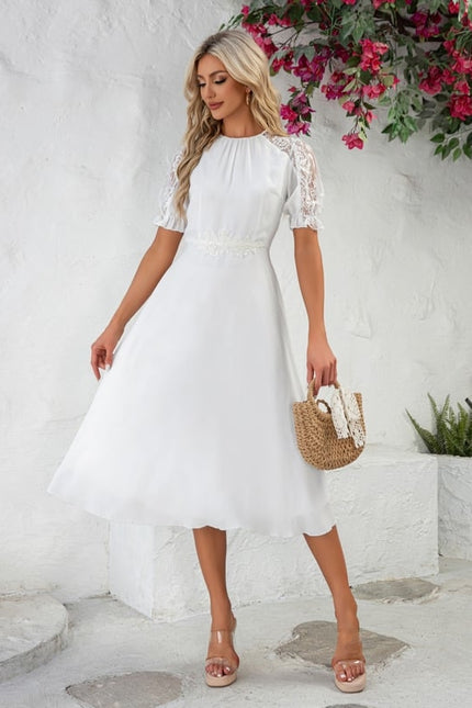 Robe Chic Éthérée Blanche
