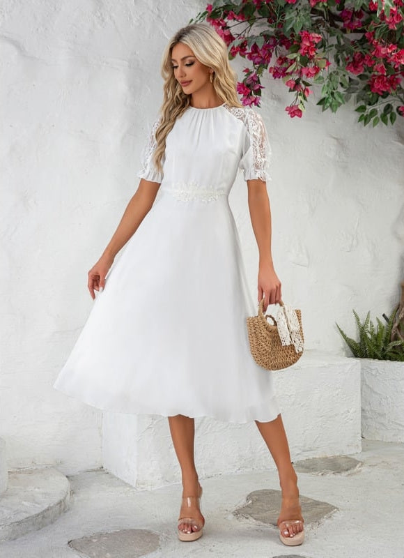 Robe Chic Éthérée Blanche