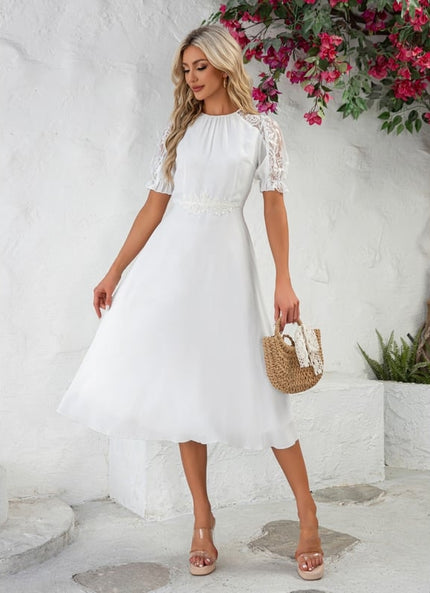 Robe Chic Éthérée Blanche