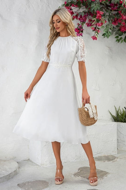 Robe Chic Éthérée Blanche