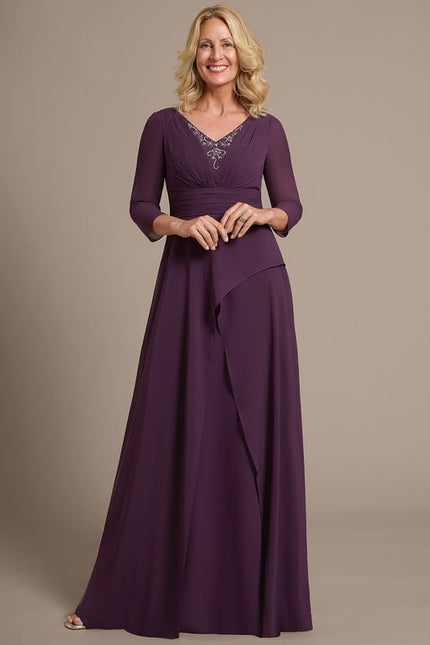 Robe Chic Plissée Améthyste