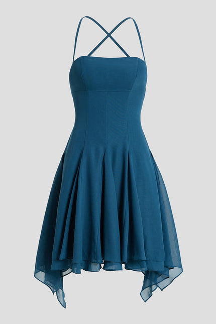 Robe Chic Asymétrique Aqua