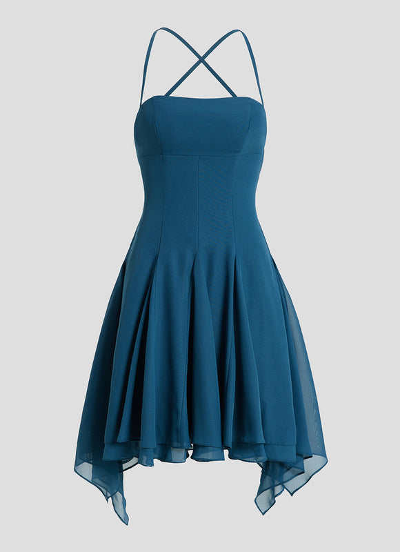 Robe Chic Asymétrique Aqua