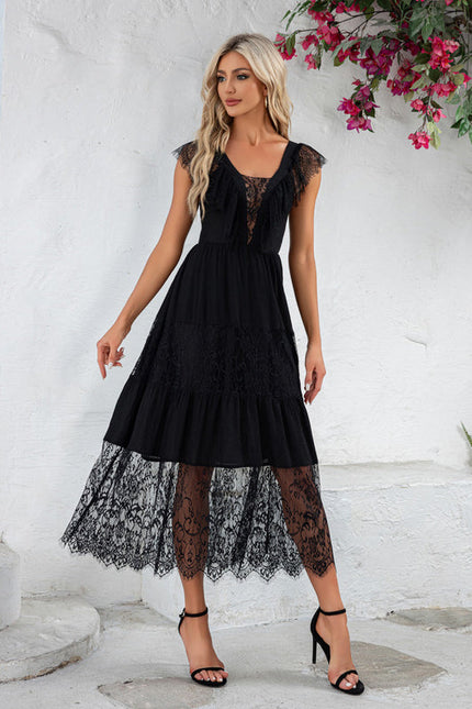 Robe Chic Noire Dentelle - gallery 1