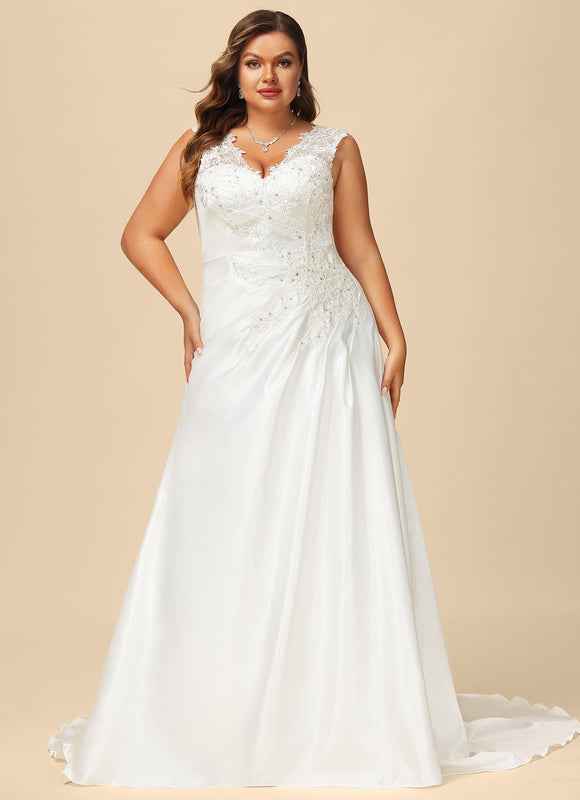 Robe Chic Satinée Traîne - gallery 9