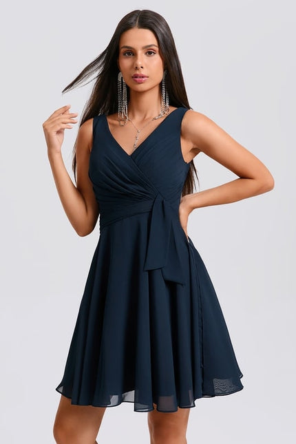 Robe Chic Vaporeuse Marine - gallery 7